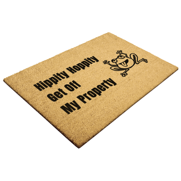 Hippity Hoppity GET OFF MY PROPERTY FUNNY DOOR MAT